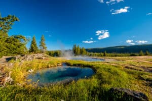 Hot thermal spring in Yellowstone National Park