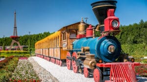 Train at Dubai miracle garden